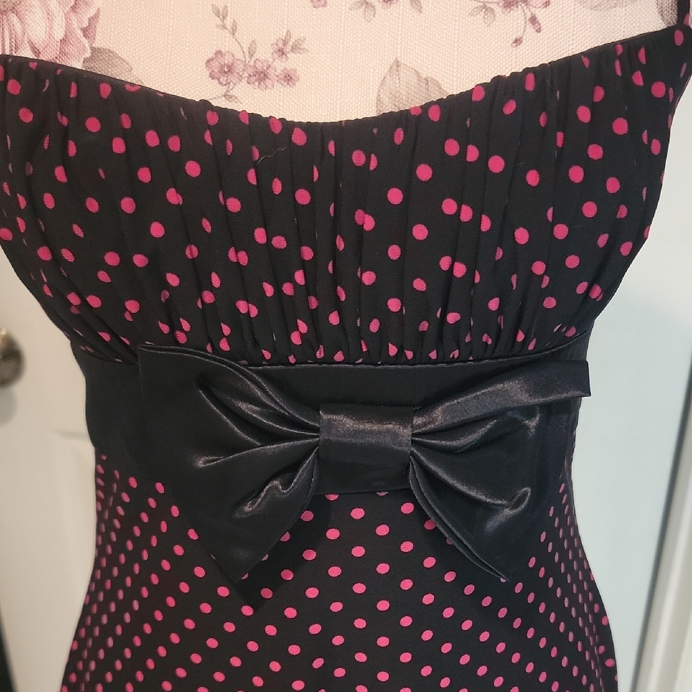 Rampage Black Mini Sundress Spaghetti Strap Sweetheart - Picture 3 of 11